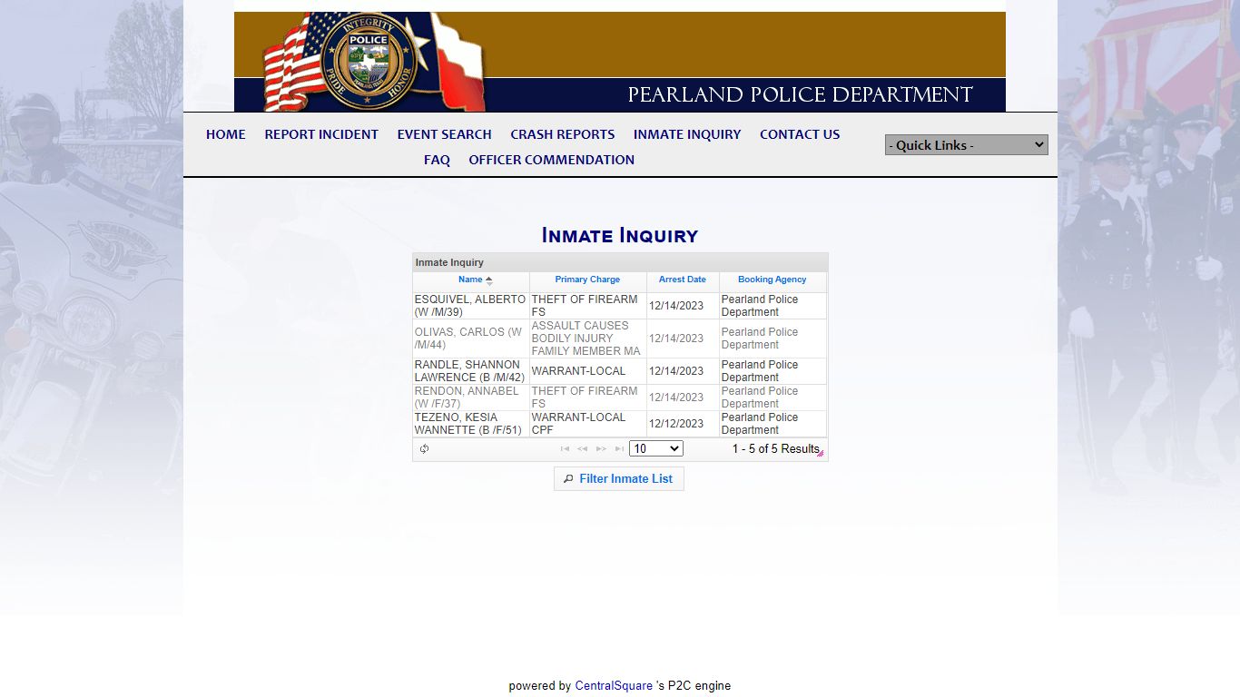 Pearland Police Department P2C